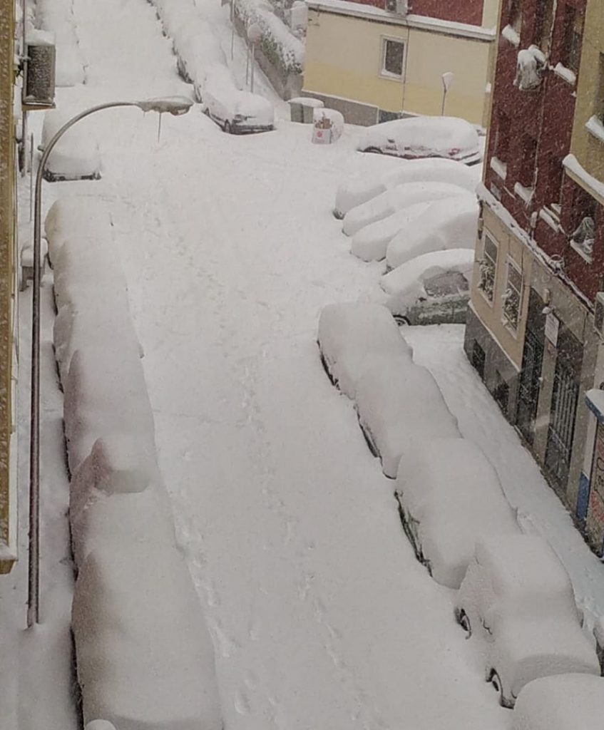 Imagen de mi calle nevada