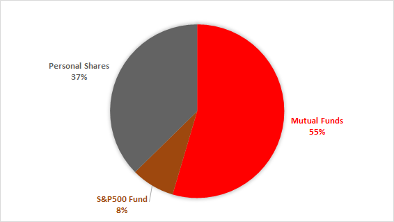 Distribución de los activos en mi cartera de acciones de la bolsa