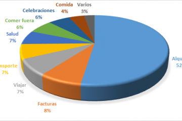 Distribución de gastos en 2019.